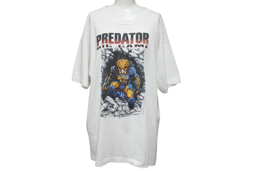 VINTAGE Vintage 90's PREDATOR BIG GAME Big Game T-shirt 1991 American Comic Movie Good Condition Used 4b001563