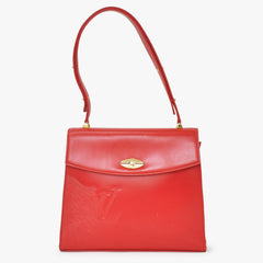 LOUIS VUITTON ルイヴィトン オペラ スパルタ ショルダーバッグ ハンドバッグ レッド ルージュ M63947 ゴールド金具 良品 中古 4a001562