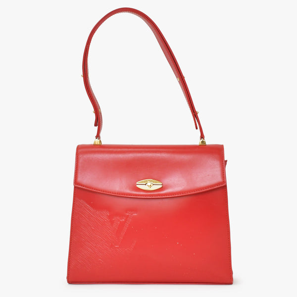 LOUIS VUITTON ルイヴィトン オペラ スパルタ ショルダーバッグ ハンドバッグ レッド ルージュ M63947 ゴールド金具 良品 中古 4a001562