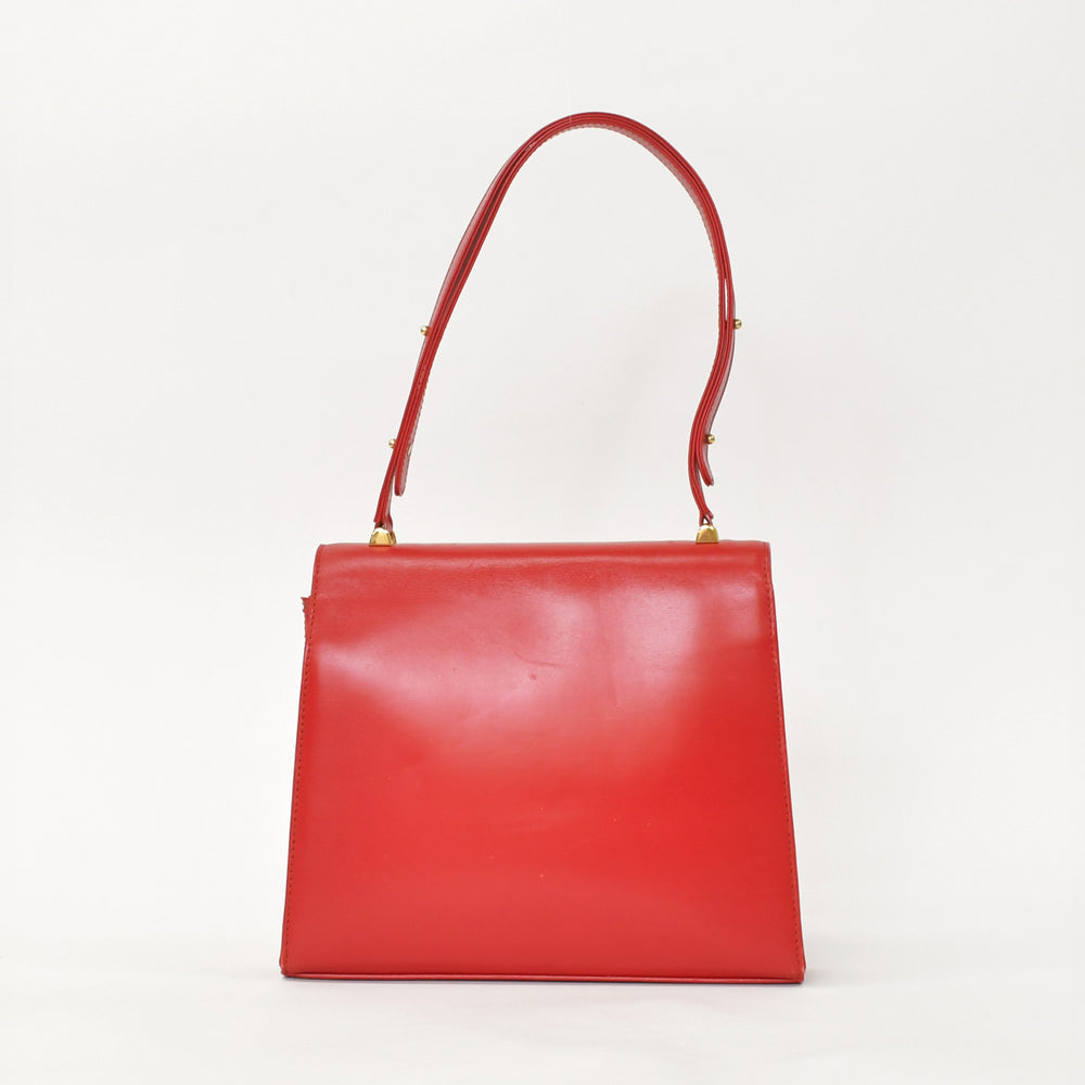 LOUIS VUITTON ルイヴィトン オペラ スパルタ ショルダーバッグ ハンドバッグ レッド ルージュ M63947 ゴールド金具 良品 中古 4a001562