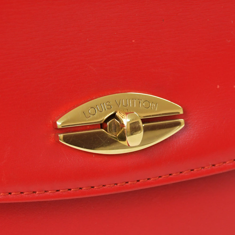 LOUIS VUITTON ルイヴィトン オペラ スパルタ ショルダーバッグ ハンドバッグ レッド ルージュ M63947 ゴールド金具 良品 中古 4a001562