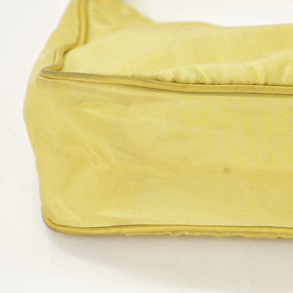 PRADA プラダ Hand Bag ハンドバッグ ミニハンドバッグ ポーチ ナイロン MV519 イエロー 美品 中古 4a001578