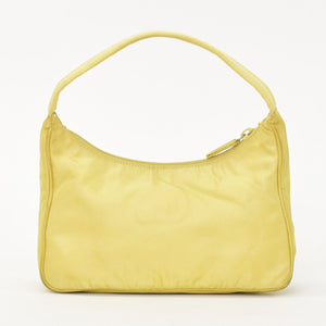 PRADA プラダ Hand Bag ハンドバッグ ミニハンドバッグ ポーチ ナイロン MV519 イエロー 美品 中古 4a001578