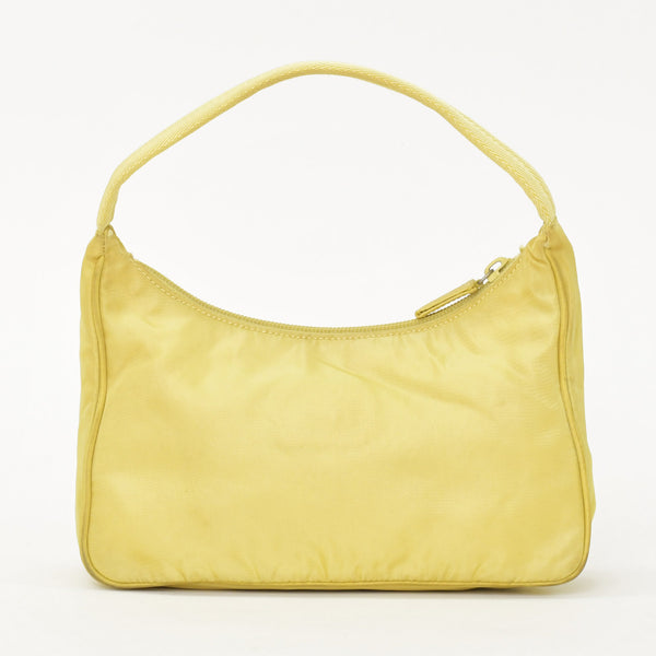 PRADA プラダ Hand Bag ハンドバッグ ミニハンドバッグ ポーチ ナイロン MV519 イエロー 美品 中古 4a001578