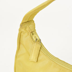 PRADA プラダ Hand Bag ハンドバッグ ミニハンドバッグ ポーチ ナイロン MV519 イエロー 美品 中古 4a001578