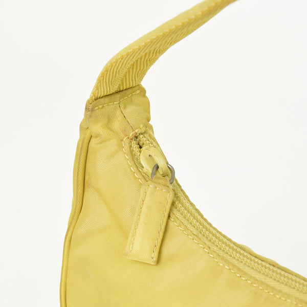 PRADA プラダ Hand Bag ハンドバッグ ミニハンドバッグ ポーチ ナイロン MV519 イエロー 美品 中古 4a001578
