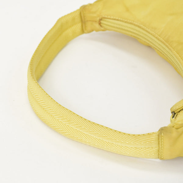 PRADA プラダ Hand Bag ハンドバッグ ミニハンドバッグ ポーチ ナイロン MV519 イエロー 美品 中古 4a001578