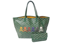 画像をギャラリービューアに読み込む, GOYARD ゴヤール × MASTERMIND マスターマインド サンルイPM トートバッグ No.091 LOVELESS限定 ラブレス グリーン 美品 中古 4b001589