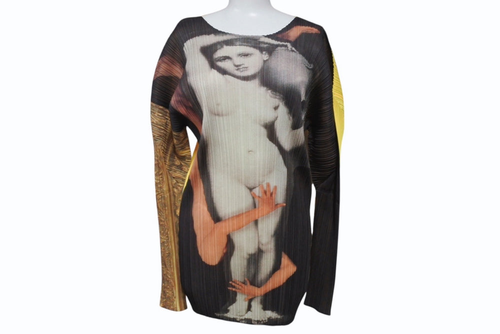 Very good condition ISSEY MIYAKE PLEATSPLEASE Cut and sew PP04-JK702 Size 3 Yasumasa Morimura 96AW Guest Artist Used 4b001591