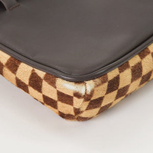 LOUIS VUITTON ルイヴィトン ダミエソバージュ ガゼル クロスボディーバッグ M92130 ハラコ ブラウン 美品 中古 4a001594