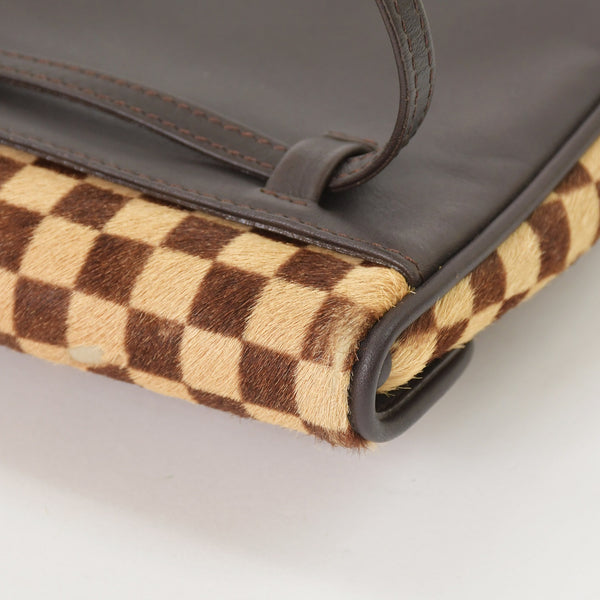 LOUIS VUITTON ルイヴィトン ダミエソバージュ ガゼル クロスボディーバッグ M92130 ハラコ ブラウン 美品 中古 4a001594