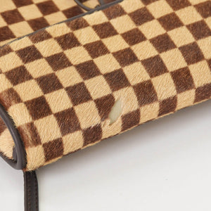 LOUIS VUITTON ルイヴィトン ダミエソバージュ ガゼル クロスボディーバッグ M92130 ハラコ ブラウン 美品 中古 4a001594