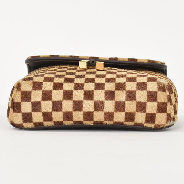 LOUIS VUITTON ルイヴィトン ダミエソバージュ ガゼル クロスボディーバッグ M92130 ハラコ ブラウン 美品 中古 4a001594