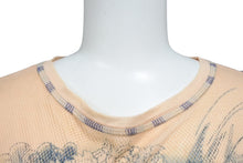 画像をギャラリービューアに読み込む, JEAN PAUL GAULTIER MAILLE FEMME ジャンポールゴルチェ マイユファム パワーネット 長袖トップス シアー タトゥー柄 サイズXS 美品 中古 4b001597