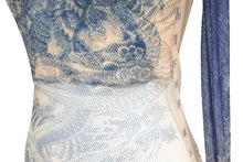 画像をギャラリービューアに読み込む, JEAN PAUL GAULTIER MAILLE FEMME ジャンポールゴルチェ マイユファム パワーネット 長袖トップス シアー タトゥー柄 サイズXS 美品 中古 4b001597