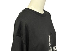 Load image into Gallery viewer, 新品未使用 YVES SAINT LAURENT イヴサンローラン 半袖Tシャツ サイズM ロゴプリント ブラック グレー コットン 中古 4b001599