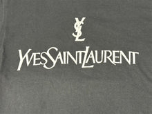 Load image into Gallery viewer, 新品未使用 YVES SAINT LAURENT イヴサンローラン 半袖Tシャツ サイズM ロゴプリント ブラック グレー コットン 中古 4b001599