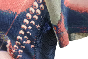 JEAN PAUL GAULTIER JPG Jean Paul Gaultier Paris Power Net Short Sleeve Tops Fringe All Over Pattern Navy Size 40 Good Condition Used 4b001602
