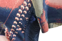 画像をギャラリービューアに読み込む, JEAN PAUL GAULTIER JPG ジャンポールゴルチエ パリス パワーネット 半袖トップス フリンジ 総柄 ネイビー サイズ40 美品 中古 4b001602