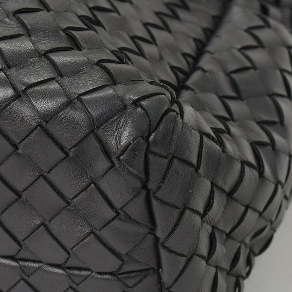 BOTTEGAVENETA ボッテガヴェネタ イントレチャート ビジネスバッグ ブリーフケース 113095 B03055888T ブラック フラップ 美品 中古 4a001606