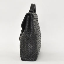 画像をギャラリービューアに読み込む, BOTTEGAVENETA ボッテガヴェネタ イントレチャート ビジネスバッグ ブリーフケース 113095 B03055888T ブラック フラップ 美品 中古 4a001606