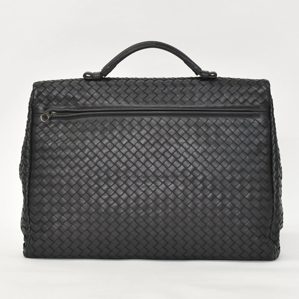 BOTTEGAVENETA Bottega Veneta Intrecciato Business Bag Briefcase 113095 B03055888T Black Flap Good Condition Used 4a001606
