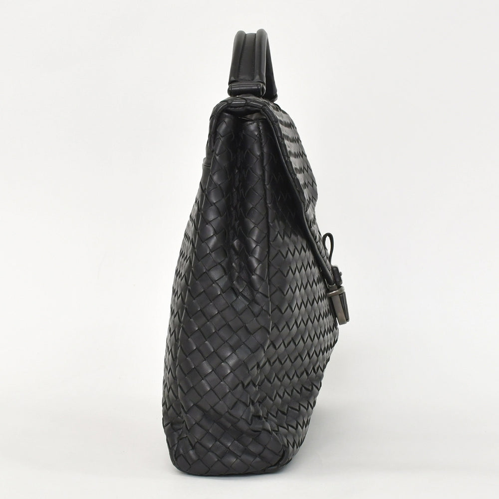 BOTTEGAVENETA Bottega Veneta Intrecciato Business Bag Briefcase 113095 B03055888T Black Flap Good Condition Used 4a001606