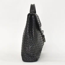 画像をギャラリービューアに読み込む, BOTTEGAVENETA ボッテガヴェネタ イントレチャート ビジネスバッグ ブリーフケース 113095 B03055888T ブラック フラップ 美品 中古 4a001606