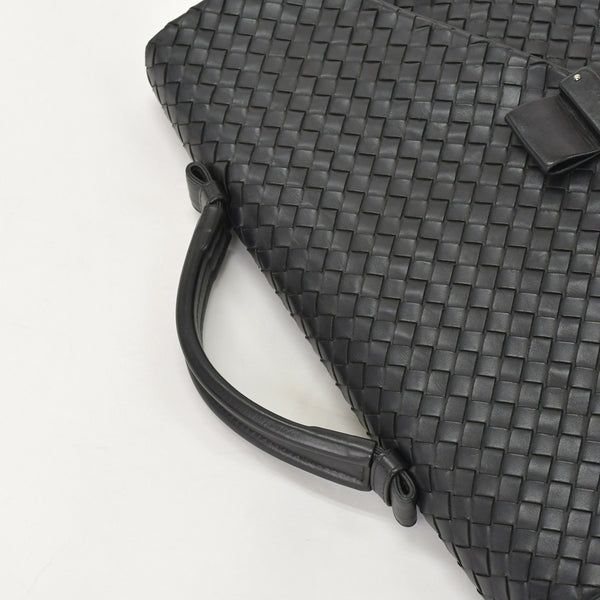 BOTTEGAVENETA ボッテガヴェネタ イントレチャート ビジネスバッグ ブリーフケース 113095 B03055888T ブラック フラップ 美品 中古 4a001606