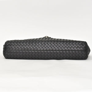 BOTTEGAVENETA ボッテガヴェネタ イントレチャート ビジネスバッグ ブリーフケース 113095 B03055888T ブラック フラップ 美品 中古 4a001606
