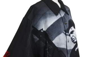 SCARFACE Double-sided print open collar shirt Al Pacino Tony Montana Black White Size M Good Condition Used 4b001606
