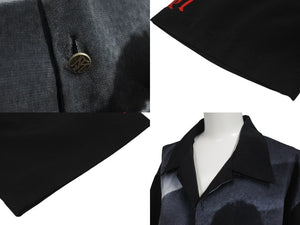 SCARFACE Double-sided print open collar shirt Al Pacino Tony Montana Black White Size M Good Condition Used 4b001606
