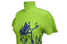 画像をギャラリービューアに読み込む, 極美品 ISSEY MIYAKE me イッセイ ミヤケ ミー ボックスプリーツ ハイネック カットソー M181FK335 グリーン ブルー 中古 4b001614