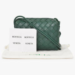 BOTTEGAVENETA ボッテガヴェネタ MINI LOOP ミニ ループ カメラバッグ ショルダーバッグ 723547 イントレチャート グリーン 美品 中古 4a001615