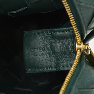 BOTTEGAVENETA ボッテガヴェネタ MINI LOOP ミニ ループ カメラバッグ ショルダーバッグ 723547 イントレチャート グリーン 美品 中古 4a001615