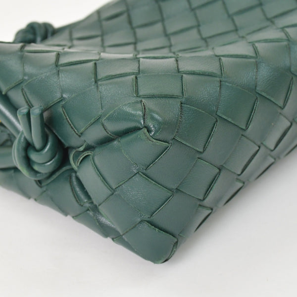 BOTTEGAVENETA ボッテガヴェネタ MINI LOOP ミニ ループ カメラバッグ ショルダーバッグ 723547 イントレチャート グリーン 美品 中古 4a001615