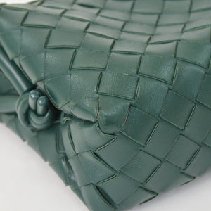 BOTTEGAVENETA ボッテガヴェネタ MINI LOOP ミニ ループ カメラバッグ ショルダーバッグ 723547 イントレチャート グリーン 美品 中古 4a001615