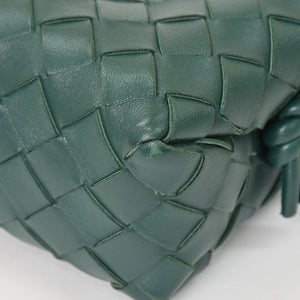 BOTTEGAVENETA ボッテガヴェネタ MINI LOOP ミニ ループ カメラバッグ ショルダーバッグ 723547 イントレチャート グリーン 美品 中古 4a001615