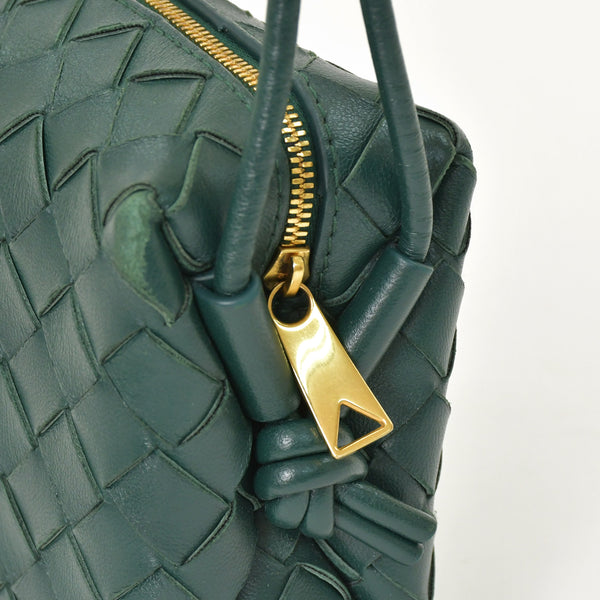 BOTTEGAVENETA ボッテガヴェネタ MINI LOOP ミニ ループ カメラバッグ ショルダーバッグ 723547 イントレチャート グリーン 美品 中古 4a001615