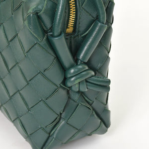 BOTTEGAVENETA ボッテガヴェネタ MINI LOOP ミニ ループ カメラバッグ ショルダーバッグ 723547 イントレチャート グリーン 美品 中古 4a001615