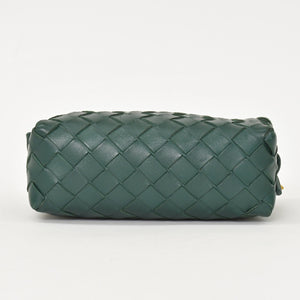 BOTTEGAVENETA ボッテガヴェネタ MINI LOOP ミニ ループ カメラバッグ ショルダーバッグ 723547 イントレチャート グリーン 美品 中古 4a001615