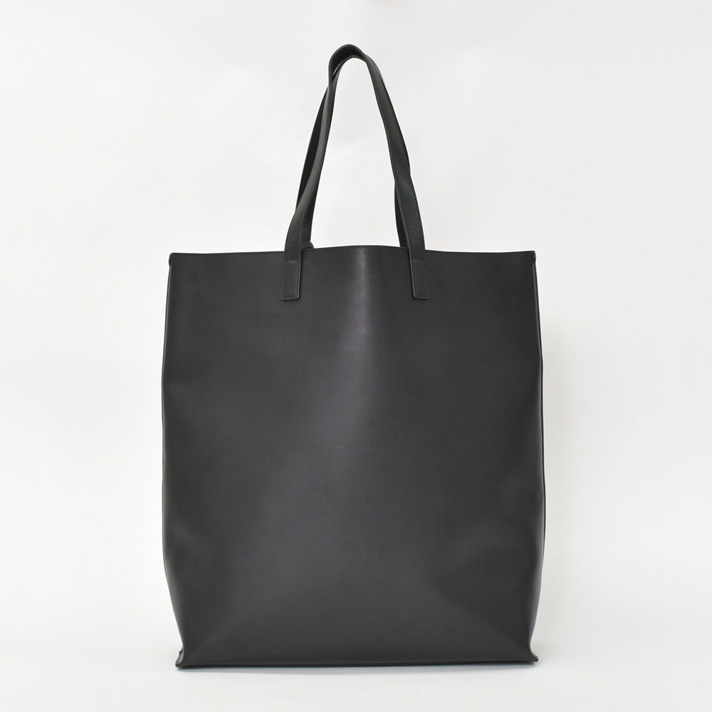 極美品 SAINT LAURENT サンローラン パンチング ロゴトートバッグ レザー ブラック 黒 レザーカット 美品 中古 4a001616