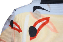画像をギャラリービューアに読み込む, 極美品 me ISSEY MIYAKE ミー イッセイミヤケ FUKUWARAI 福笑い 長袖トップス MI13FJ621 フリーサイズ プリーツ ハイネック 中古 4b001616