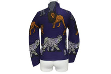 画像をギャラリービューアに読み込む, 極美品 me ISSEY MIYAKE ミー イッセイミヤケ 長袖トップス MI83FJ611 フリーサイズ プリーツ ハイネック パープル アニマル柄 中古 4b001617