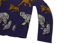 画像をギャラリービューアに読み込む, 極美品 me ISSEY MIYAKE ミー イッセイミヤケ 長袖トップス MI83FJ611 フリーサイズ プリーツ ハイネック パープル アニマル柄 中古 4b001617