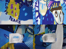 画像をギャラリービューアに読み込む, 極美品 me ISSEY MIYAKE ミー イッセイミヤケ 丸首半袖トップス MI31FK566 フリーサイズ プリーツ ブルー マルチカラー 中古 4b001618