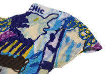 画像をギャラリービューアに読み込む, 極美品 me ISSEY MIYAKE ミー イッセイミヤケ 丸首半袖トップス MI31FK566 フリーサイズ プリーツ ブルー マルチカラー 中古 4b001618