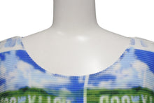 画像をギャラリービューアに読み込む, 極美品 me ISSEY MIYAKE ミー イッセイミヤケ 丸首半袖トップス MI51FK406 フリーサイズ プリーツ ハリウッド 総柄 中古 4b001621