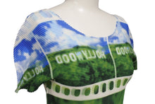 画像をギャラリービューアに読み込む, 極美品 me ISSEY MIYAKE ミー イッセイミヤケ 丸首半袖トップス MI51FK406 フリーサイズ プリーツ ハリウッド 総柄 中古 4b001621