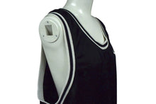 画像をギャラリービューアに読み込む, NIKE ナイキ スウッシュ ノースリーブ ゲームシャツ タンクトップ メッシュ サイズM ブラック ホワイト 美品 中古 4b001631